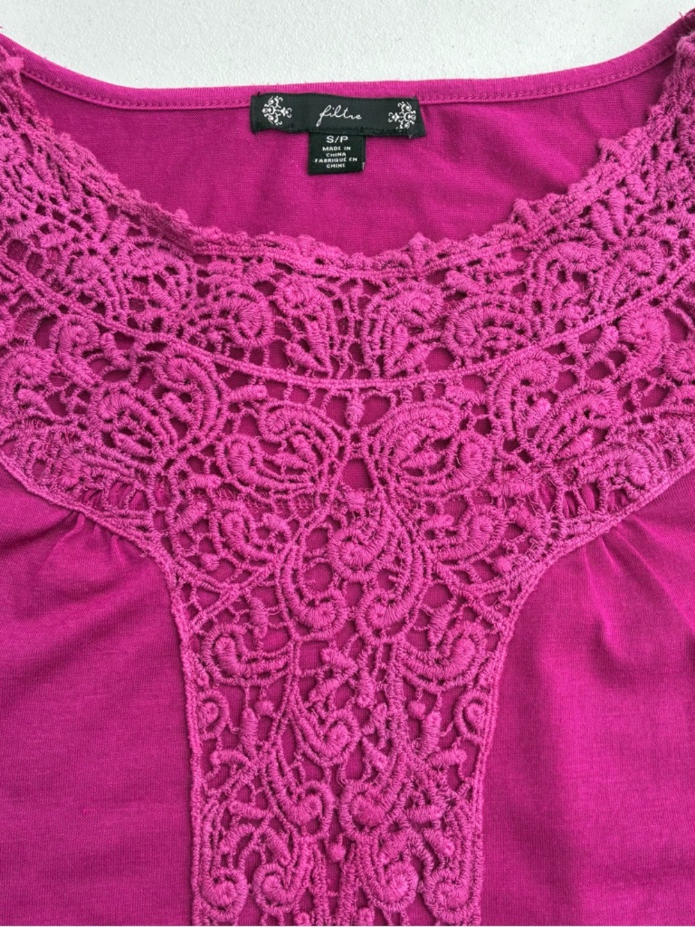 Magenta Ruffle Sleeve Top - Picture 3 of 7